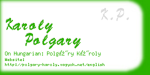 karoly polgary business card